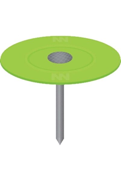 Generic مسمار سقف مسطح الرأس مجلفن من ACE باللونين الأخضر والفضي، مقاس 1.5 بو...