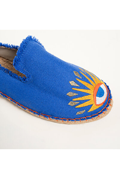 Zsa Zsa Zsu Florya Jüt Terlik 37-40 Ekru - Koyu Mavi