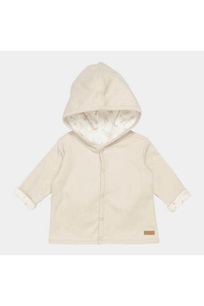 Little Dutch Jachetă reversibilă din bumbac organic, Little Goose Sand, mărimea 62
