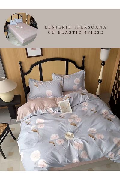CHIRASO Finet CHIRASO 1 Person Bedding Set, 4 pieces, Fitted Sheet 140x200, dandelions