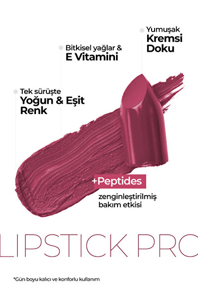 JOWE Professional Yoğun Renk Ve Nemlendirme Sağlayan Peptide İçerikli Ruj - 260 Mulbery Crush