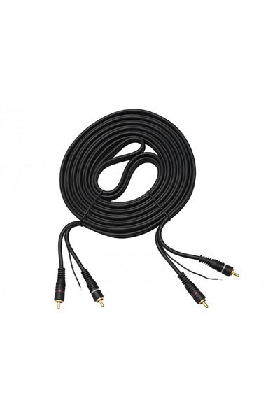 Blow Cable 2xRCA-2xRCA, Blow, Gold Plated, 6 mm x 10 m, Black