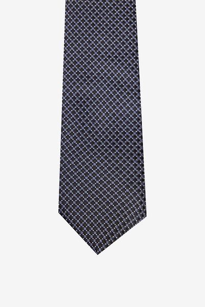 ALTINYILDIZ CLASSICS Men's Black-Grey Patterned Tie