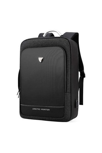 Arctic Hunter Laptop backpack, Arctic Hunter, 17 inches, 37x 6x49 cm, Black