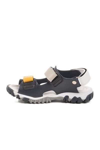WALKWAY 173110 P Navy Blue-Grey-Yellow Children's Sandals