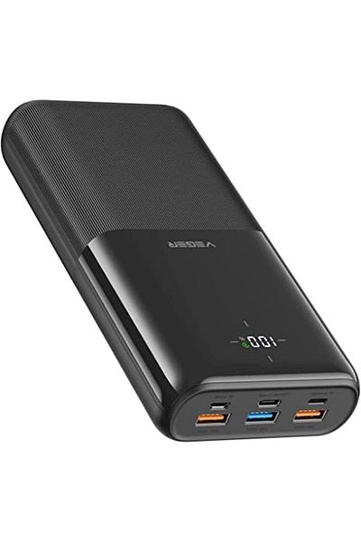 Veger Portable Charger Power Bank 30000mAh, 22.5W QC 3.0 PD 20W USB 6-Port 3A Fast Charging Charger,
