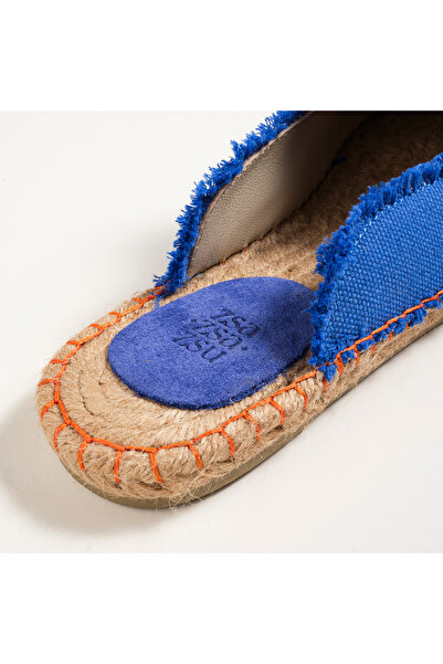 Zsa Zsa Zsu Florya Jüt Terlik 37-40 Ekru - Koyu Mavi