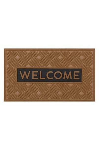 OEM Entry Mat Brown with Embossed Message "Welcome" 75 x 45 cm