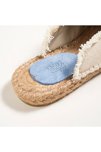 Zsa Zsa Zsu Florya Jüt Terlik 37-40 Ekru - Mavi