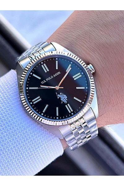 U.S. Polo Assn. U.S.Polo Assn Steel Case and Cord 2 Years Warranty 3 Atm Water Resistant Men Wristwatch Fs1096.03