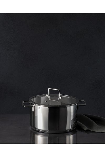 Madame Coco Elena Deep Pot - Steel - 24 cm
