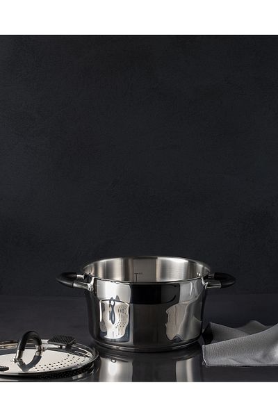 Madame Coco Madeline Deep Pot - Steel - 24 cm