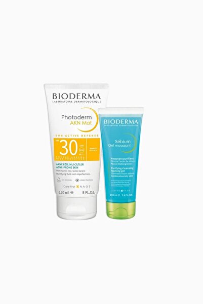 Bioderma Photoderm AKN Mat Güneş Koruyucu Krem SPF30 150 ml + Sebium Foaming ...