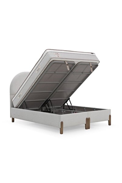 CENNET YATAK Bohem Plus Çift Kişilik Sandıklı Baza ve Başlık 2’li Set Şık Tasarım