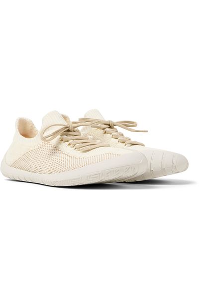 CAMPER Women's White Flexible Sports Sneakers with Hook And Loop Comfortable Flat Sole PeuPath