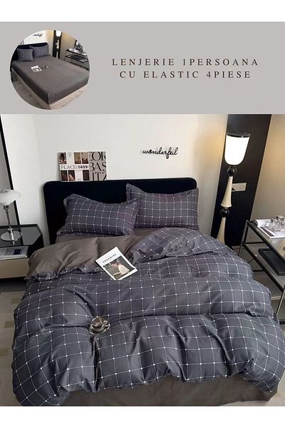 CHIRASO Finet CHIRASO 1 Person Bedding Set, 4 pieces, Fitted Sheet 140x200, with print
