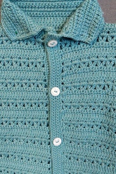 Uretti - Talia 8659 0480 Hand Knitted Cotton Thread Boy Green Cardigan - 6 / 9 Months