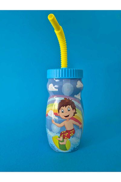 Qlüx Qlux Children's Water Bottle Children's Figure Water Bottle Joi with Straw L681