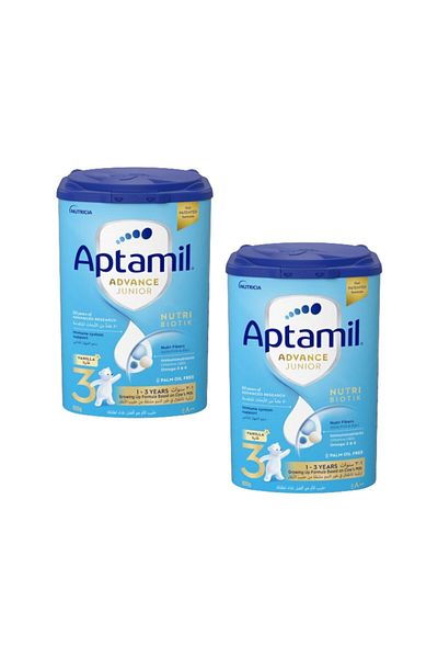 Aptamil Advance Junior Stage 3 Growing Up Formula Vanilla Flavour From 1-3 Years Value Pack 2 x 800