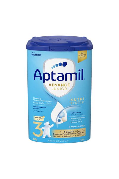 Aptamil Advance Junior Stage 3 Growing Up Formula Vanilla Flavour From 1-3 Years Value Pack 2 x 800