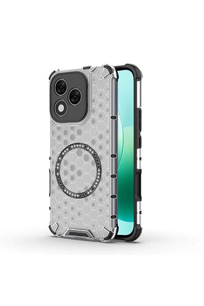 SKYDDAR INNOVATION Case for Honor 400 Lite, SKYDDAR INNOVATION, HoneyComb Shield MagSafe, White, sticker set