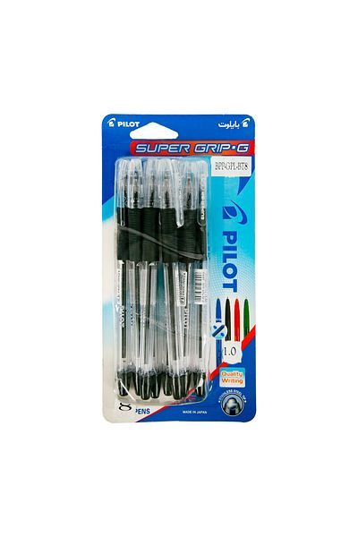 Pilot Ballpoint Pen Set, 1.0 mm Tip, 8 pcs, BPP-GPL-M-BT8