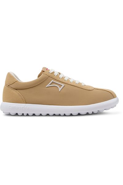 CAMPER Women's Beige Sneakers with Hook And Loop & Suede Accents - PelotasXLF