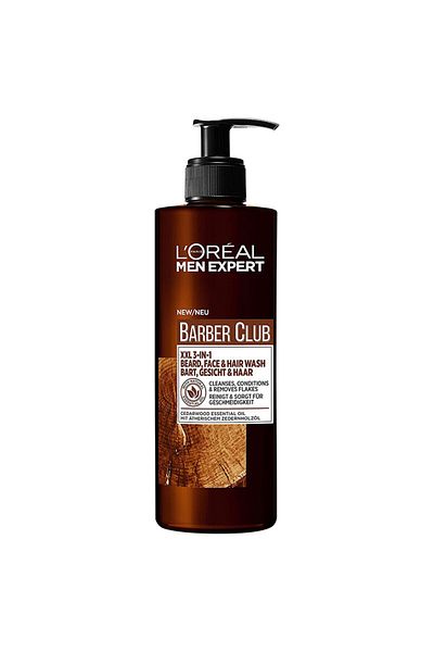 L'Oreal Paris 3 in 1 Shampoo, L'Oreal, Men Expert, Barber Club, Hair, Face and Beard Cleansing, 400ml