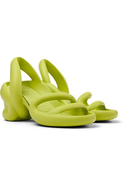 CAMPER Women's Yellow Summer Open-Toe Heels with Soft Sole and Comfortable Fit Kobarah