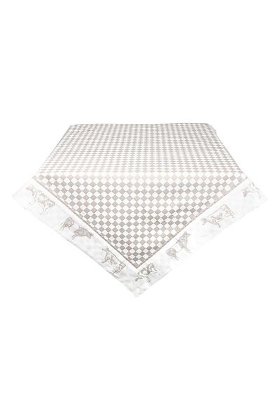 Clayre & Eef Cotton Tablecloth Cream White 150 cm x 150 cm
