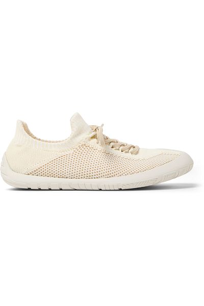 CAMPER Women's White Flexible Sports Sneakers with Hook And Loop Comfortable Flat Sole PeuPath