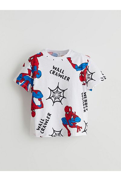 LC Waikiki Tricou cu licență pentru bebeluși, 100% bumbac, pieptănat, cu mucegai standard, pachet de 2