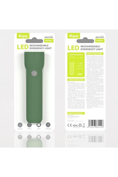 Beston LED Rechargeable Emergency Flashlight