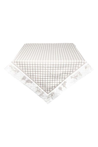 Clayre & Eef Cotton Tablecloth Cream White 150 cm x 150 cm