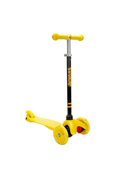 Gokidy Rookie 3 Tekerlekli Işıklı Sarı Mini Scooter