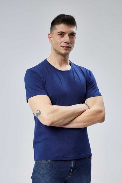 DOSXX Sport O-Neck Basic T-Shirt 94% Cotton 4% Lycra Short Sleeve Men's Tshirt