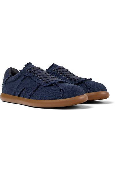 CAMPER Women's Summer Casual Hook And Loop Sneakers with Soft Soles and Elegant Tassels Lacivert