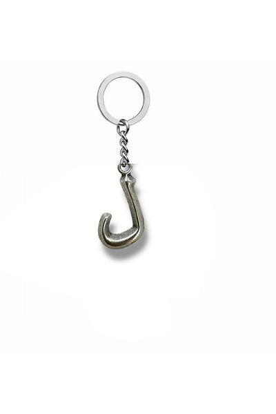 Herşey Nota Arabic Lam (ل) Letter Keychain – Zamak Plated Meaningful Metal Accessory