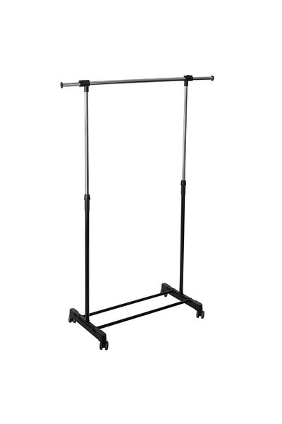 5 five simply smart Extendable coat rack with wheels, JJA, Black