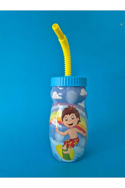 Qlüx Qlux Children's Water Bottle Children's Figure Water Bottle Joi with Straw L681