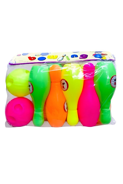 rexa مجموعة دبابيس البولينج متعددة الألوان - لعبة بلاستيكية متينة للأطفال للع...