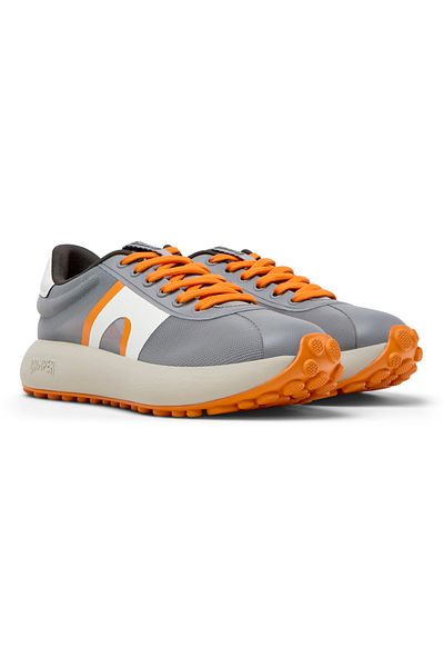 CAMPER Women’s Grey-Orange Lightweight Running Sneaker With Stitch-Free Comfort PelotasAthens
