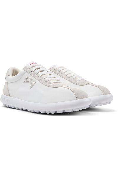 CAMPER Women’s White Soft Suede Casual Lightweight Sneakers PelotasXLF