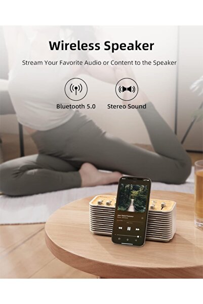 EZVALO Lite White Noise Machine - Portable Bluetooth Speaker, Night Light, Sleep Timer