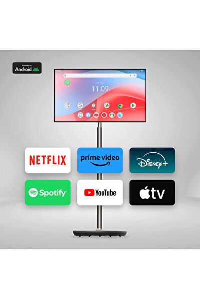 THOMSON 32UE5M45 32 İnç 4K UHD Dokunmatik Taşınabilir Akıllı Monitör, Döner Ekran, Android, Bataryalı