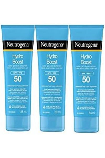 Neutrogena Hydro Boost Water Gel Lotion Sunscreen SPF 50 88 Ml, Pack of 3