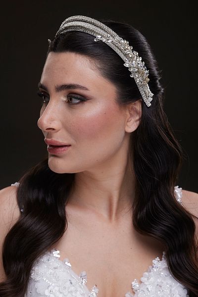 Hayalperest boncuk Glamour Side Detail Crystal Bridal Hairband