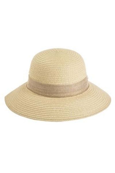 OEM Natural Color Light Hat with Ribbon for Women