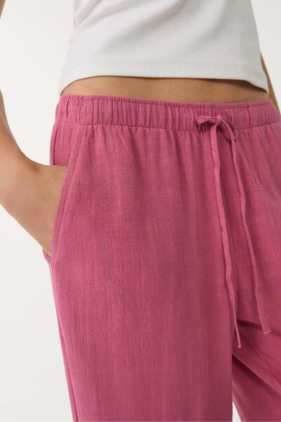 Stradivarius Flowing linen blend trousers