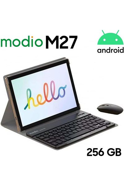 Generic Modio M27 Kids Tablet 10.1 Inch, 8GB RAM, 256GB, Dual SIM, 5G Wi-Fi, Bluetooth Keyboard - Gold